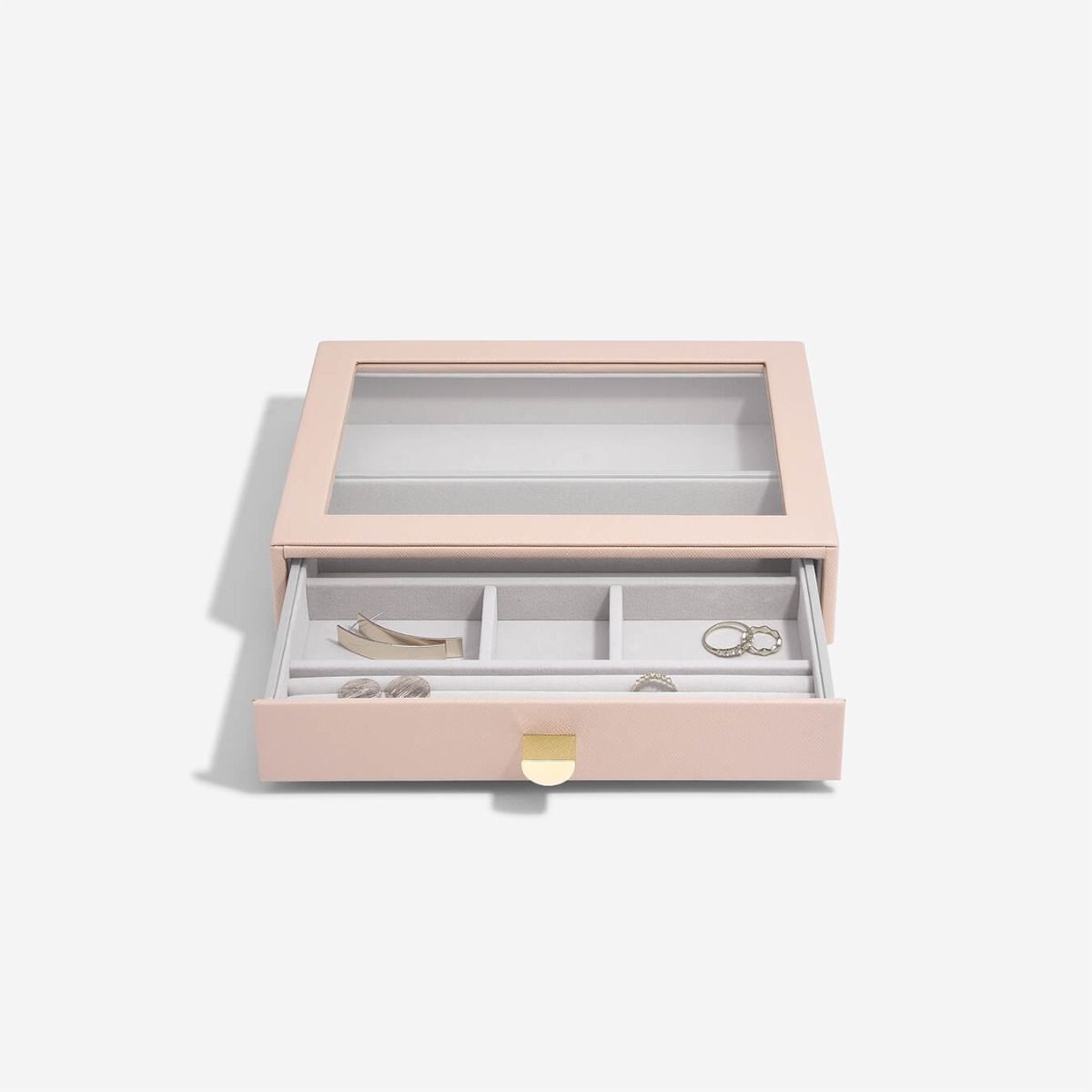 Elegant Classic Jewelry Box with Display Drawer - Perfect for Organizing Necklaces, Rings & Earrings - Ideal for Gift, Home Decor & Travel Storage