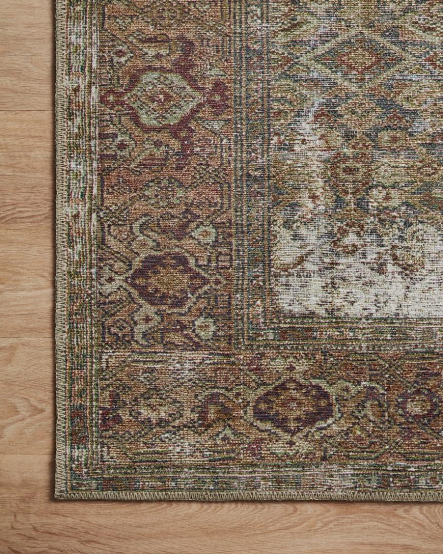 Loloi Amber Lewis Georgie Collection GER-07 Moss/Salmon 5' x 7'6