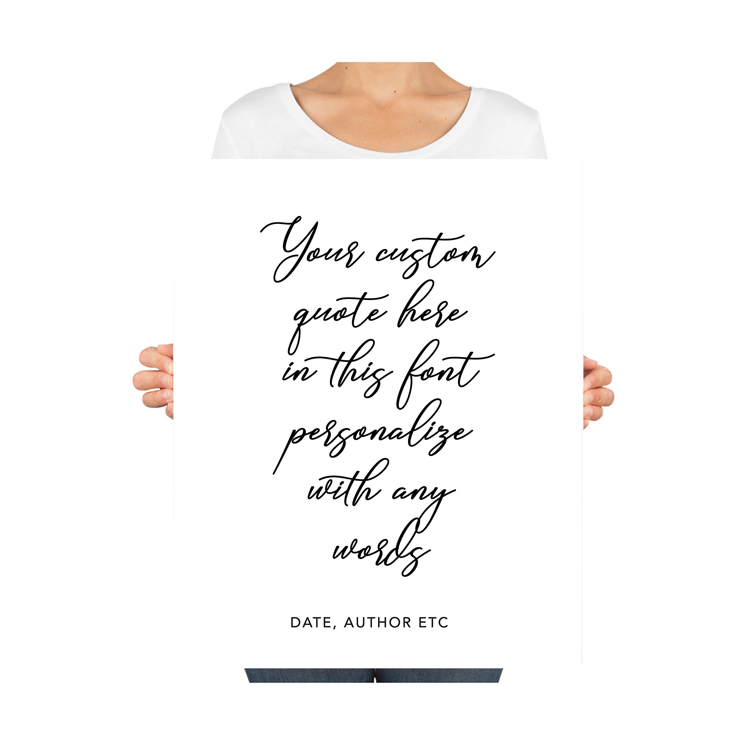 16x20 Inch Custom Personalized Canvas Wall Art - Fully Customizable Large Quote Signs for Weddings, Home & Office Decor - Perfect for Gifts, Living Room, Bedroom & Special Occasions