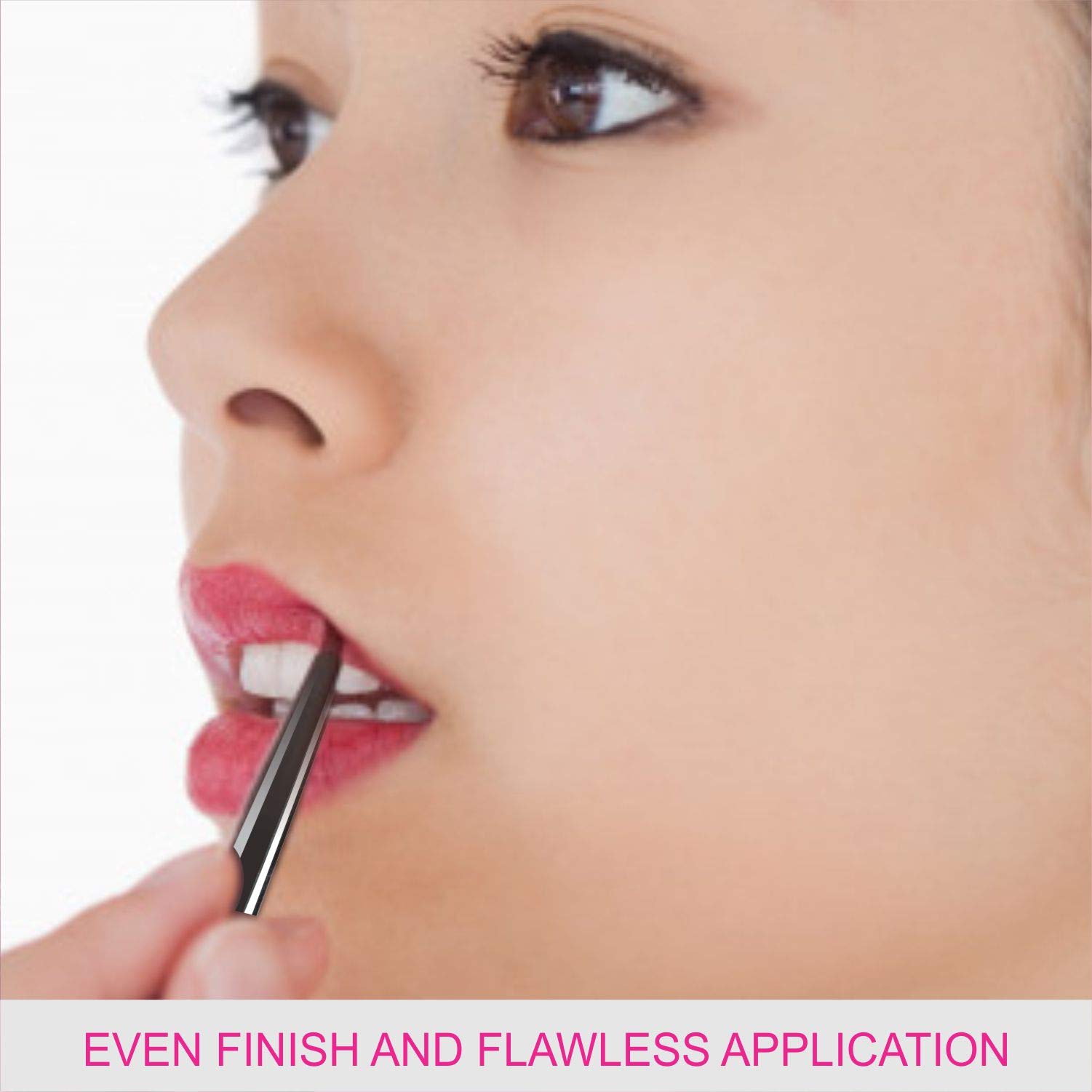 Vega Wooden Handle Lip Liner - Natural & Synthetic Hair Brush for Precise Lipstick Application | Perfect for Makeup Artists & Daily Beauty Routine