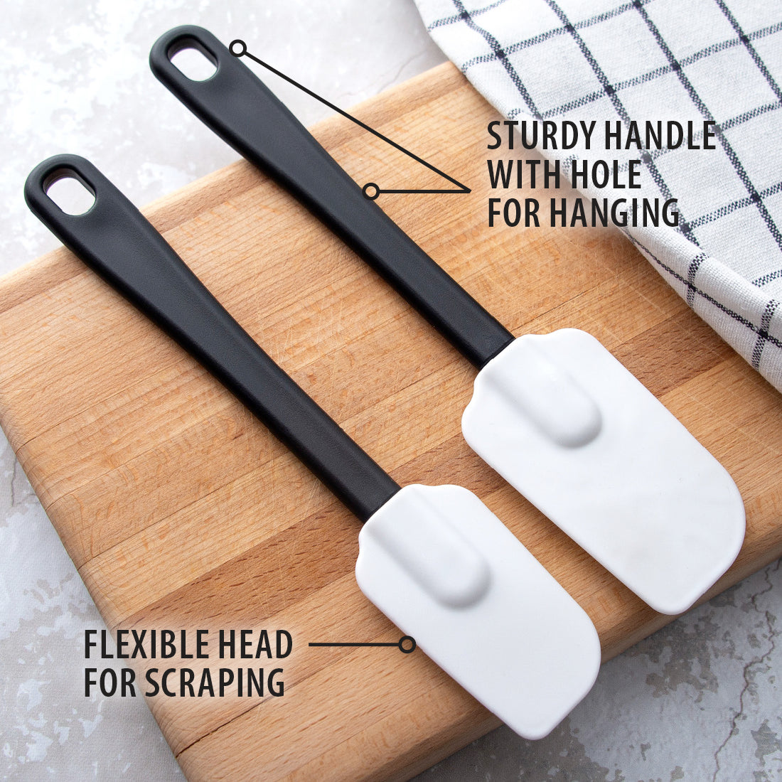 Premium Silicone Spatula Set - 3-Piece Non-Slip Heat-Resistant Kitchen Utensils for Baking, Cooking & Mixing - Perfect for Cake Decorating, Cookie Dough & Pancake Flipping
