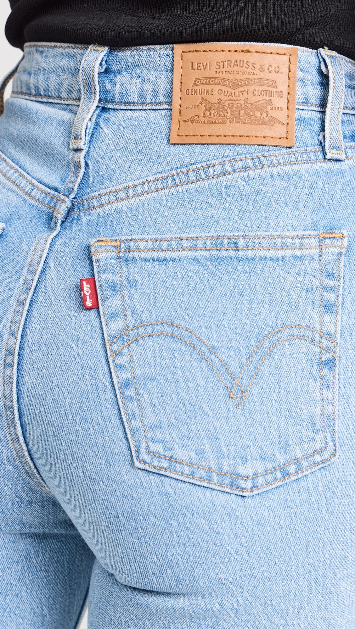 Levi's Women's Ribcage Straight Leg Full Length Jeans - High Waist Stretch Denim Pants for Casual Wear & Everyday Outfits