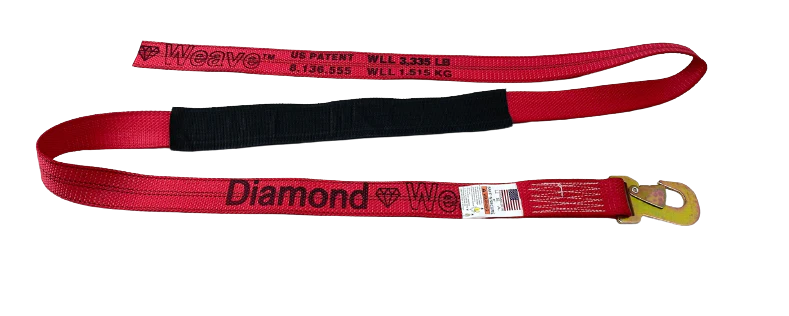 2-Pack 8-Foot Diamond Weave Wheel Lift Straps with Flat Snap Hooks - Heavy Duty Towing & Recovery Straps for Trucks, SUVs, ATVs, and Off-Road Vehicles