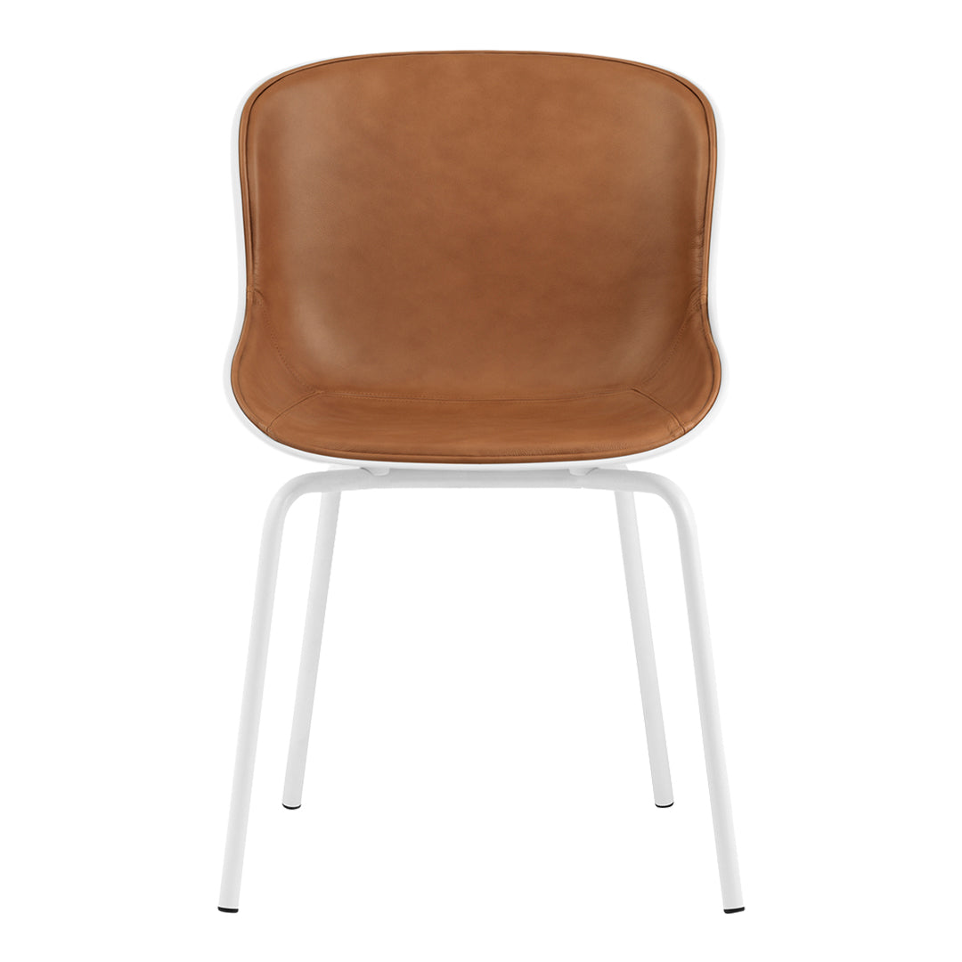 Modern Hyg Side Chair with Steel 4-Leg Base & Upholstered Seat - Perfect for Dining Room, Kitchen, Office or Small Space Decor