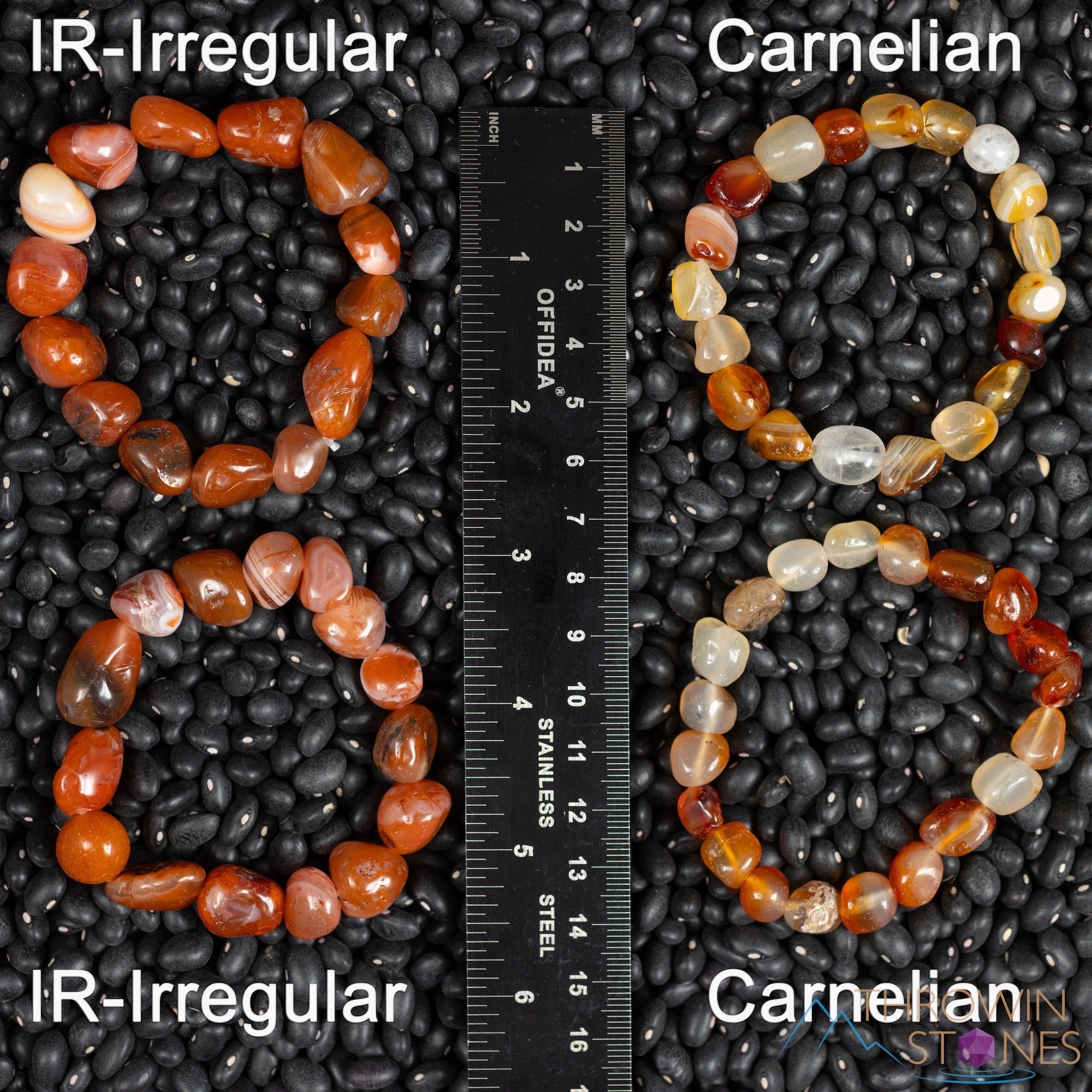 Natural Carnelian Crystal Beaded Bracelet - Handmade Healing Stone Jewelry for Women, Tumbled Gemstone Beads for Energy & Confidence - Perfect for Meditation, Yoga & Daily Wear