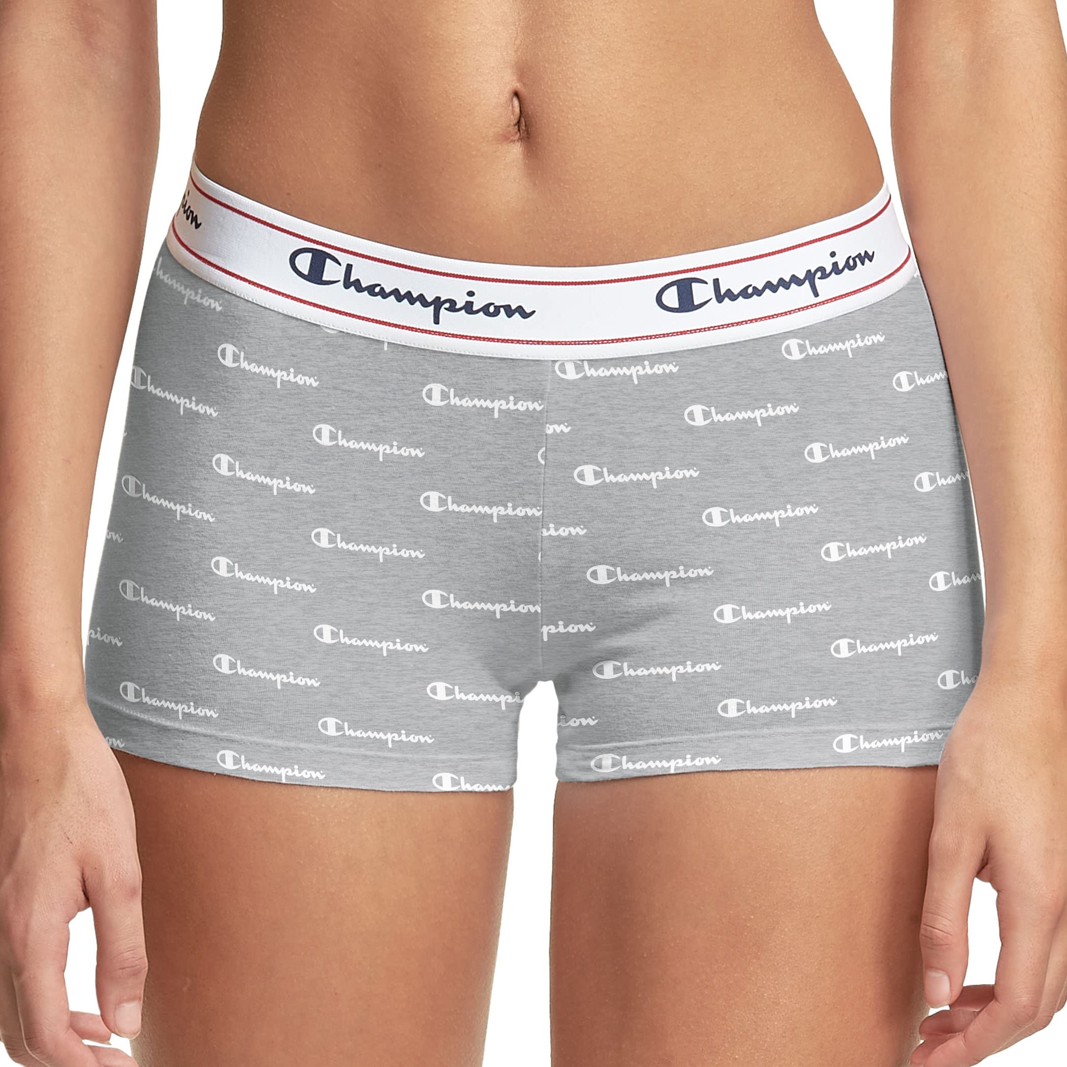 Champion Women's Heritage Boyshort Underwear - Soft Cotton Comfort Underwear for Women, Workout, Lounge & Sleep