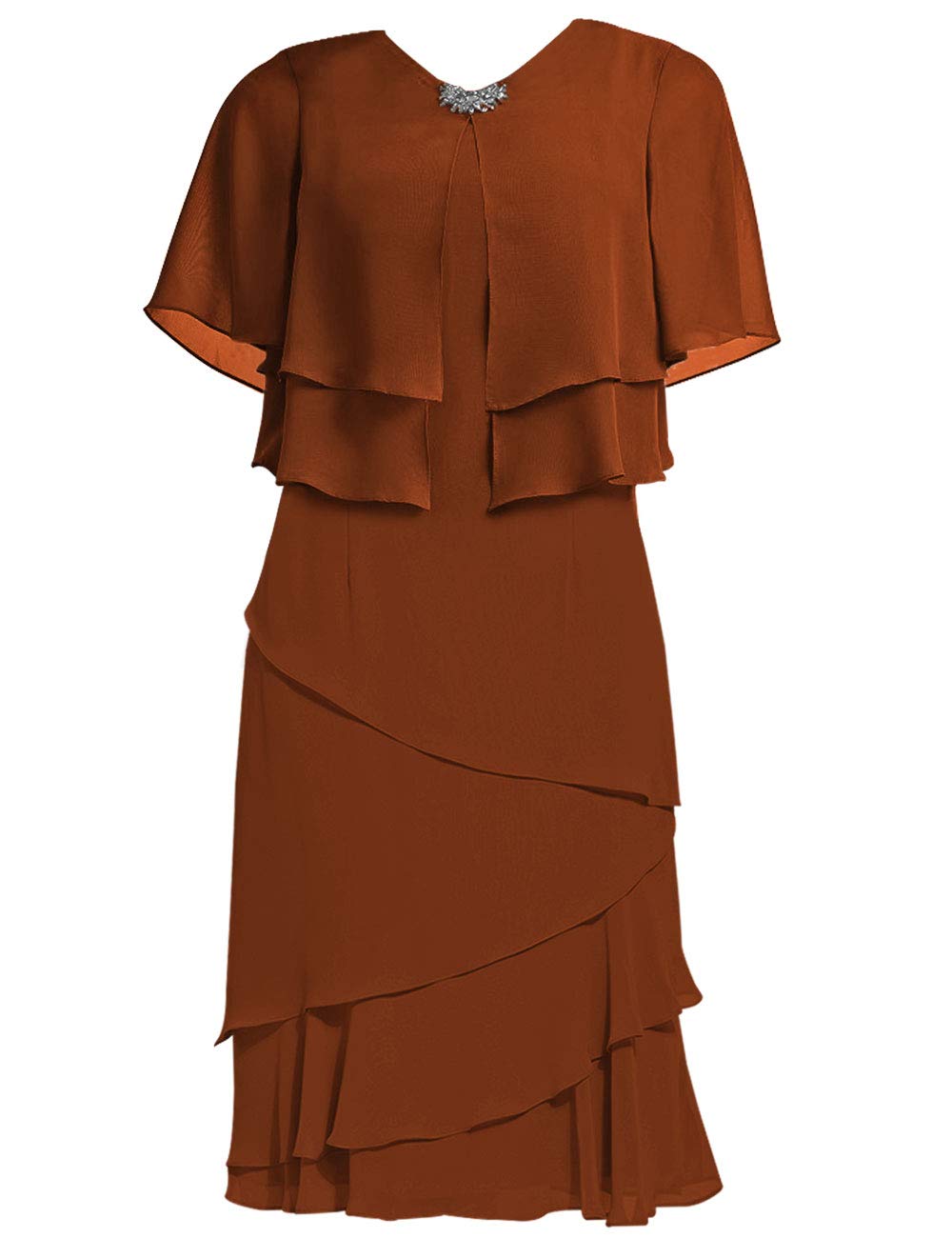 Elegant Chiffon Mother of The Bride Dress - Formal Pleated Evening Gown for Wedding Guest | Perfect for Church Ceremonies, Receptions & Special Occasions
