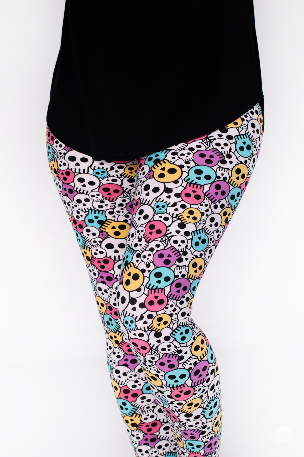 Bellatrix Skull Print Leggings for Women - Gothic Halloween Workout Yoga Pants - Stylish & Comfortable for Fitness, Dance & Casual Wear