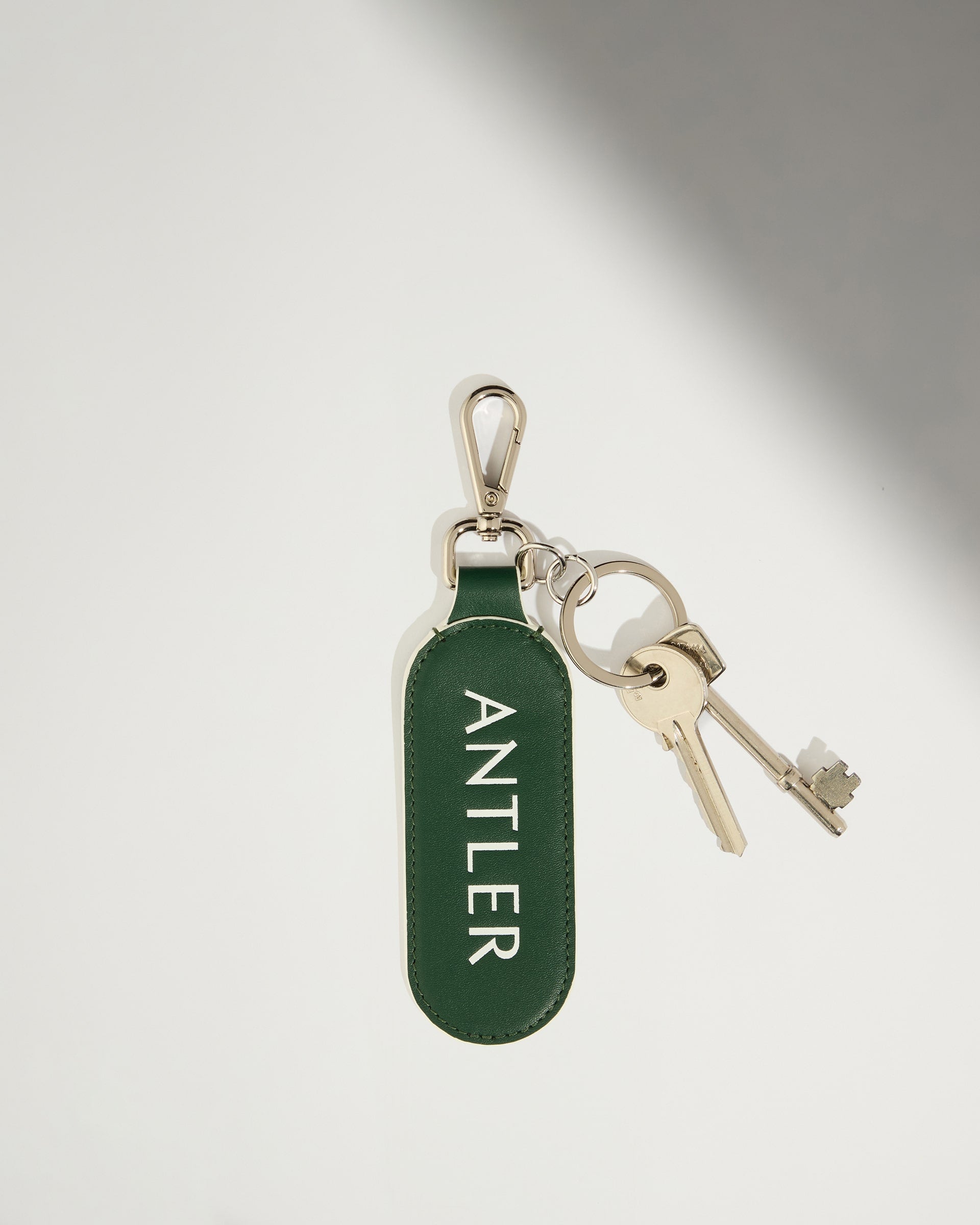 Premium Leather Keychain in Antler Green - Durable & Stylish Key Ring for Everyday Use, Gifts, and Travel Accessories