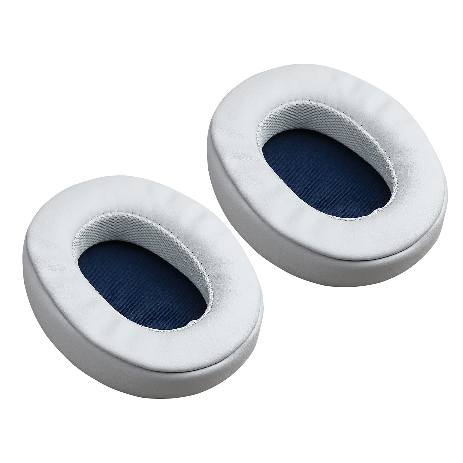 MOLGRIA Replacement Protein Leather Ear Pads for Skullcandy Crusher Wireless, Crusher Evo, ANC HESH 3.0 Over-Ear Headphones - Silver - Comfort Upgrade for Gaming, Music & Travel