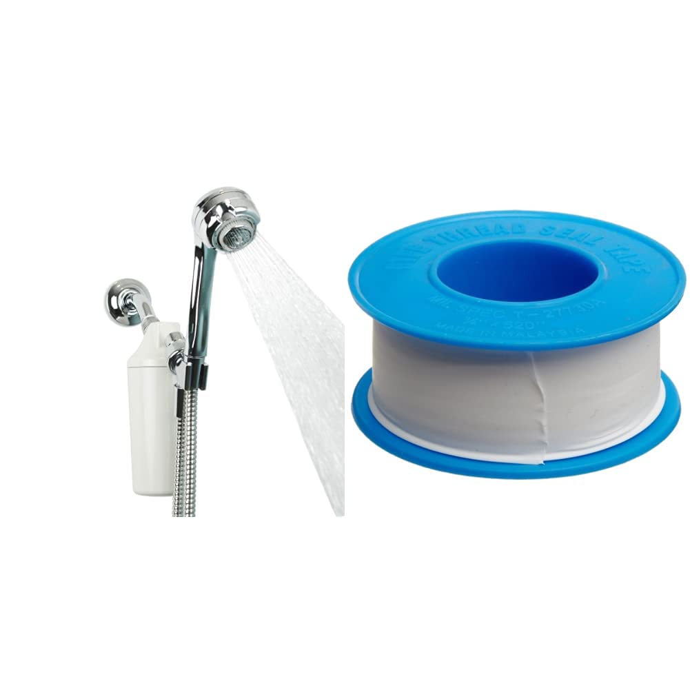 **Aquasana Shower Water Filter System for Clean & Healthy Skin | Dixon Valve TTB75 PTFE Industrial Sealant Tape, High-Temp (-212°F to 500°F), 3.5mil Thick, 520