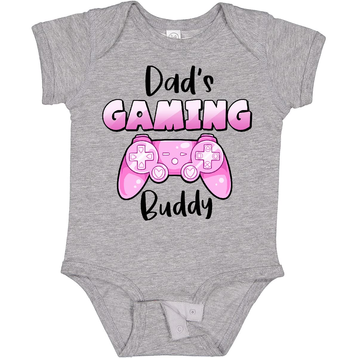 Inktastic Dad's Gaming Buddy - Pink Controller Baby Bodysuit Onesie for Newborns & Infants | Cute Gamer Dad Gift for Father's Day & Baby Showers | Soft Cotton Unisex Baby Outfit
