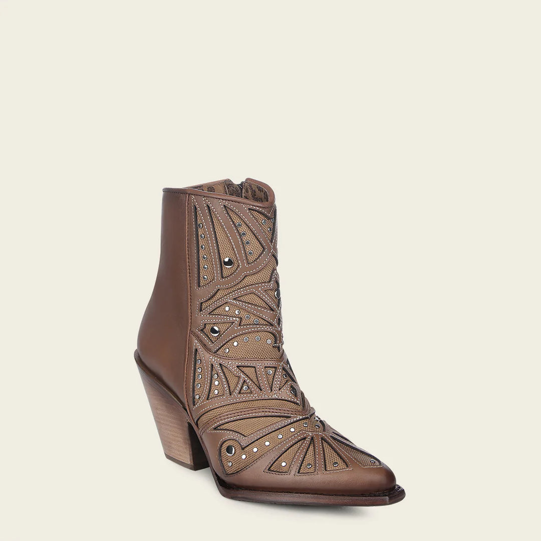 Women's Cuadra Honey Western Cowgirl Cowhide Leather Ankle Boots - Stylish & Comfortable for Country Rides, Dancing & Casual Outfits