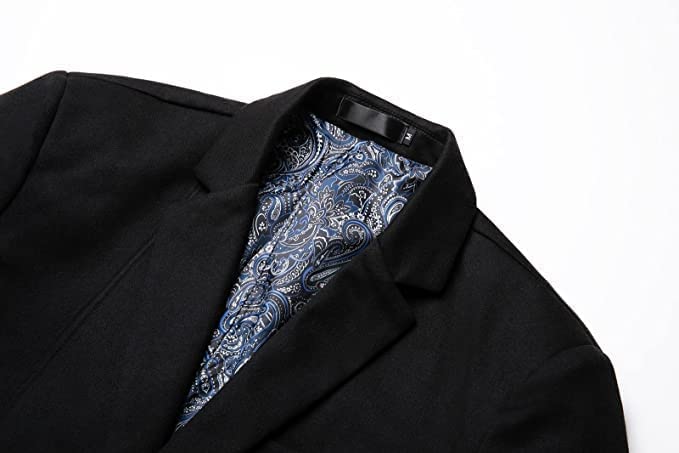 AIFARLD Men's Slim Fit Tweed Blazer - Single Button Solid Color Business Casual Suit Jacket | Perfect for Office Wear, Weddings & Formal Events
