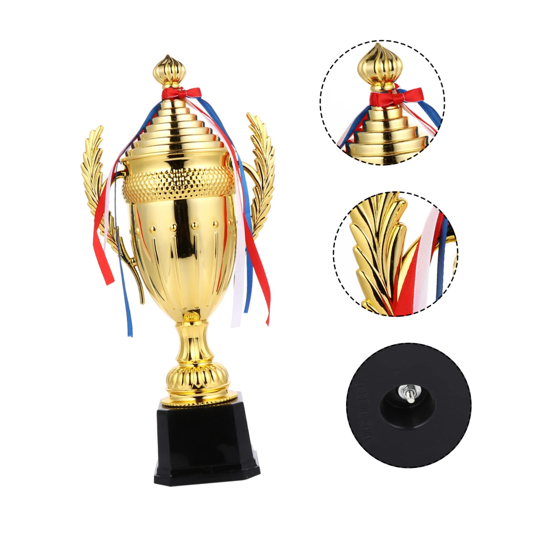 WESIEVYA Mini Gold Plastic Trophy Award - Reusable Winner Prize for Football Soccer Sports, Kids Party Favors, Team Recognition & Achievement Awards - Perfect for Tournaments, School Events & Office Incentives