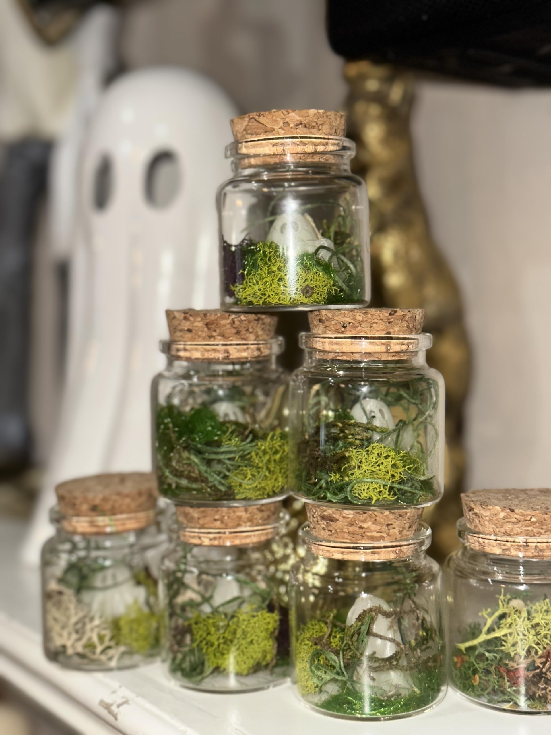 Glow-in-the-Dark Ghost in a Jar - Spooky Pet Decor for Halloween