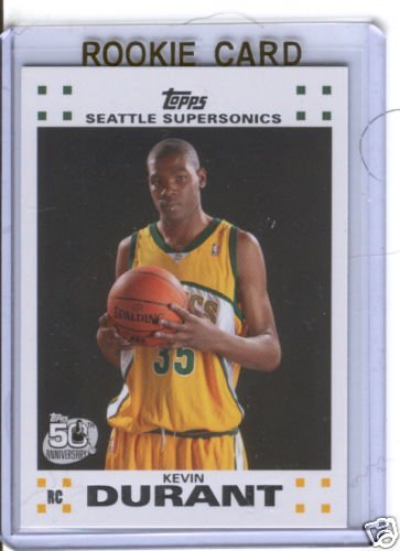 2007 Topps Kevin Durant Rookie Card #123 - NBA Basketball Trading Card for Collectors & Fans - Perfect for Memorabilia Displays, Auctions, and Sports Collections