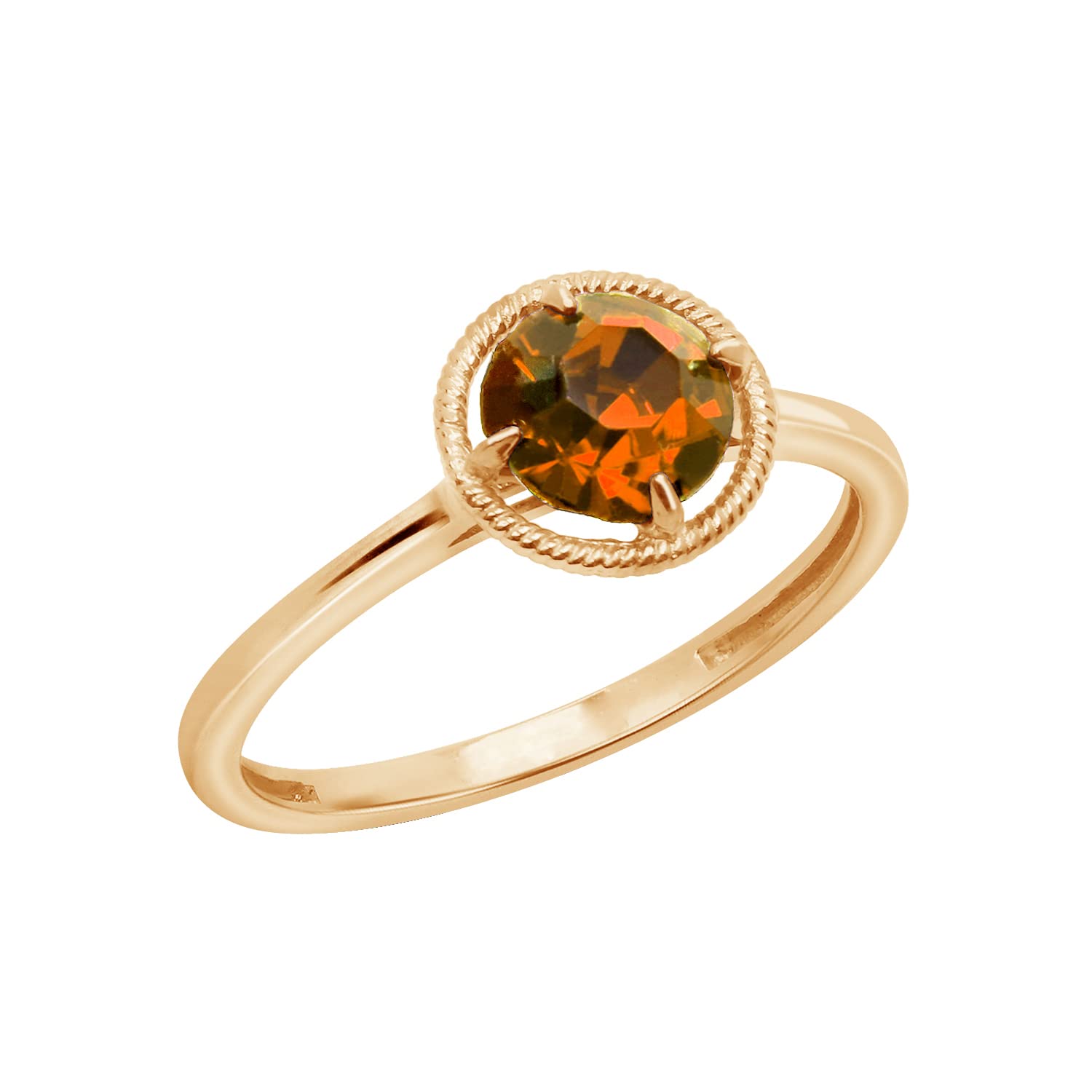10K Gold March Birthstone Ring with Imported Crystal - Amazon Essentials (Previously Amazon Collection) - Perfect for Birthdays, Anniversaries & Special Occasions
