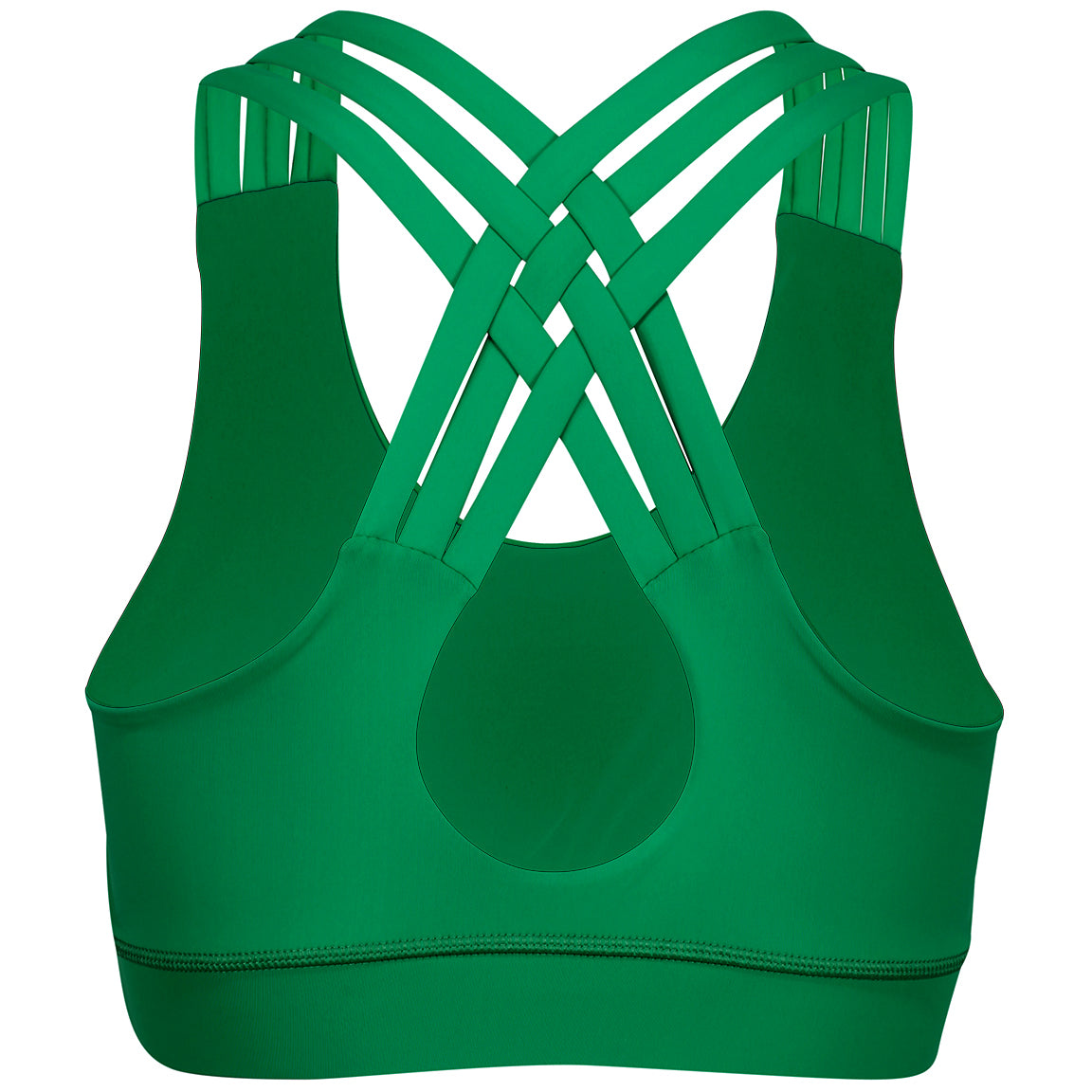 Green Cross Back Bra - Comfortable & Supportive Women's Sports Bra for Yoga, Running & Workout