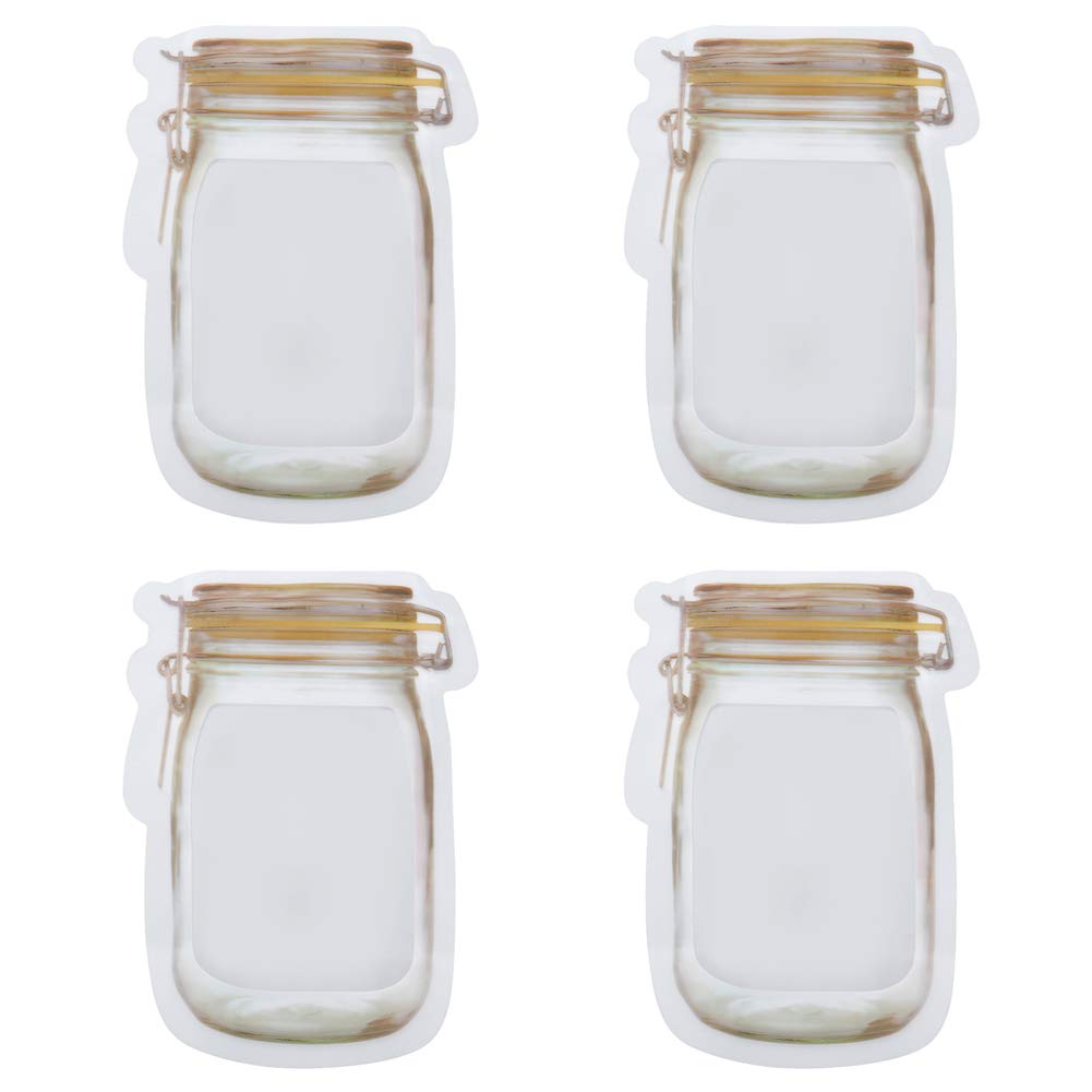 Eco-Friendly Reusable Snack Bags Set of 4 - Portable Food Storage Containers for Nuts, Chips, Fruits & Clothes | Perfect for Travel, Picnics, Camping, Hiking, School Lunch & Office | Compact & Leak-Proof Snack Pouches (Yellow) - Ideal for On-the-Go Lifestyle, Outdoor Adventures & Zero Waste Living