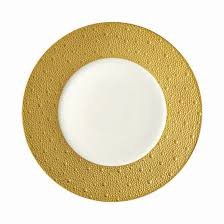 Bernardaud Ecume Gold Dinner Plate #0739-20249 - Elegant Fine China for Formal Dining & Special Occasions