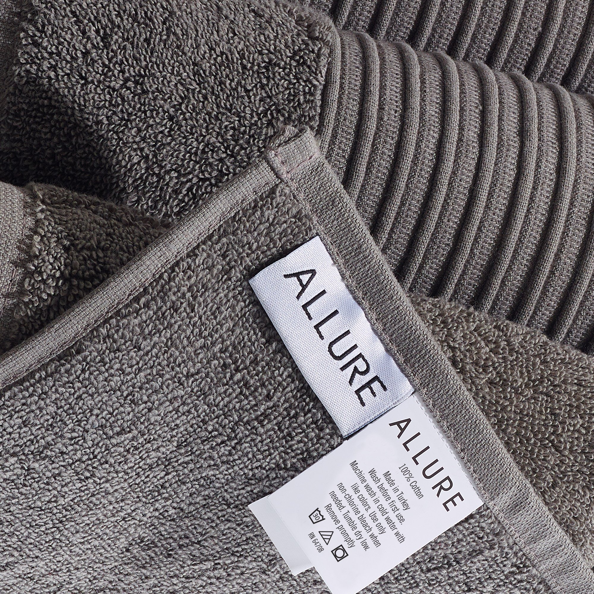 Amrapur Overseas 6-Piece Ultra Soft 700GSM 100% Turkish Cotton Towel Set [Taupe] - Luxury Bath & Spa Essentials for Home & Travel