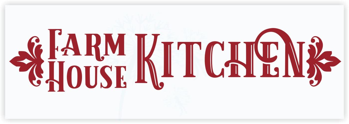 Farmhouse Kitchen Wall Decals - Inspirational Vinyl Wall Art for Kitchen & Dining Room Decor - Matte Finish Quote Decals (36”x7