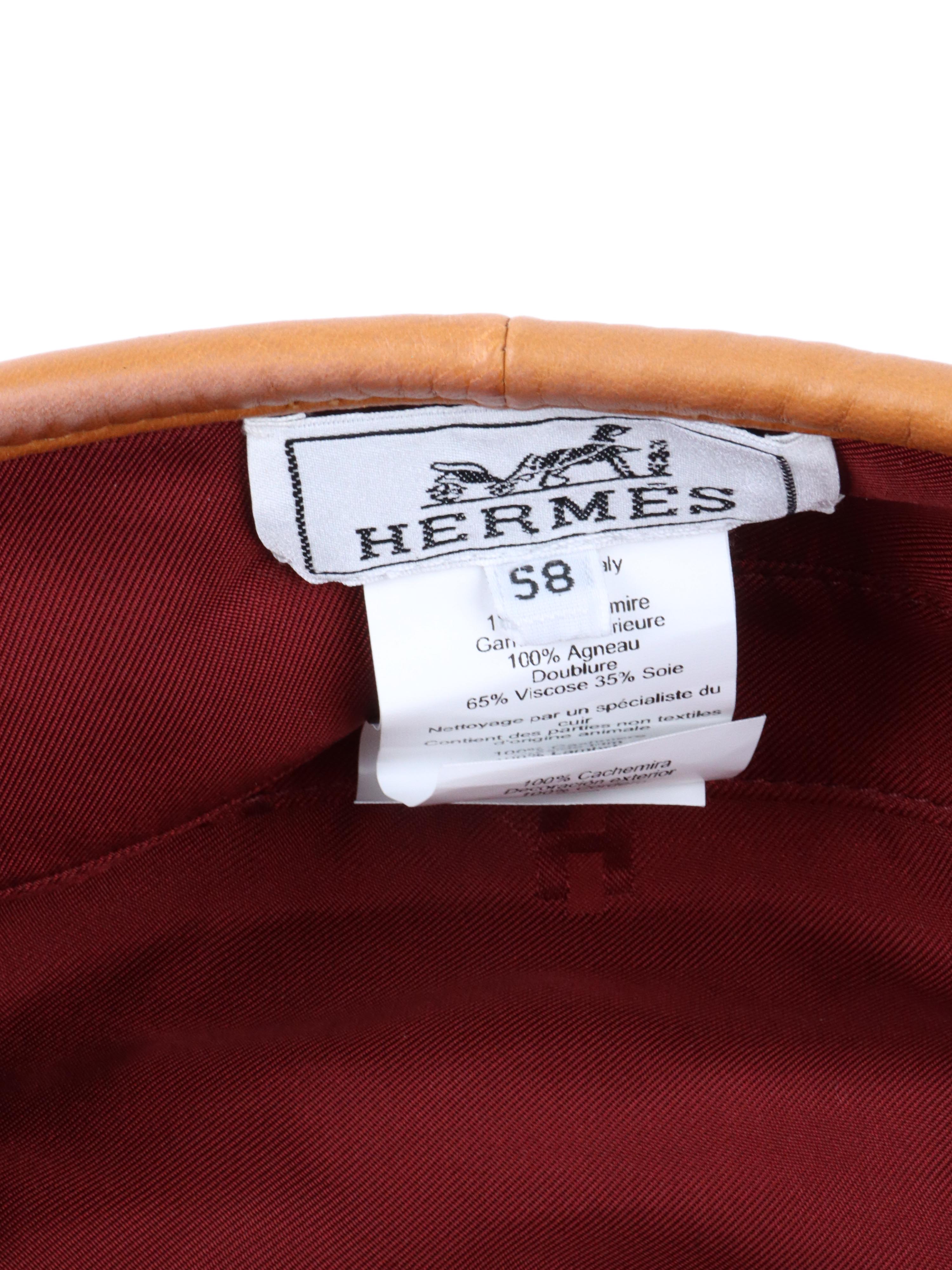 Hermes Camel Beret Hat - Size 58, Soft Wool French Style Beret for Women & Men | Perfect for Fall Fashion, Parisian Outfits & Casual Wear