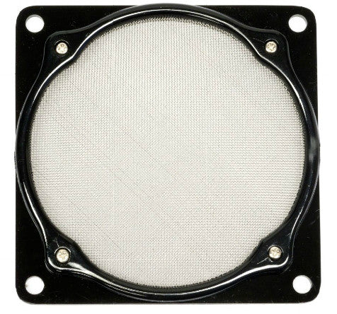 ModRight 80mm Fine Mesh Aluminum Fan Filter - Black Square Design for PC Case Cooling & Dust Protection