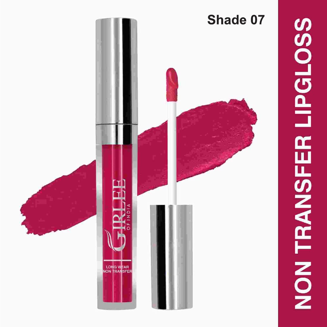 Makeup Mania Girlee Non-Transfer Liquid Lipstick - Matte Long Lasting Lip Color #07 Dark Pink | Perfect for Parties, Date Nights & Everyday Wear