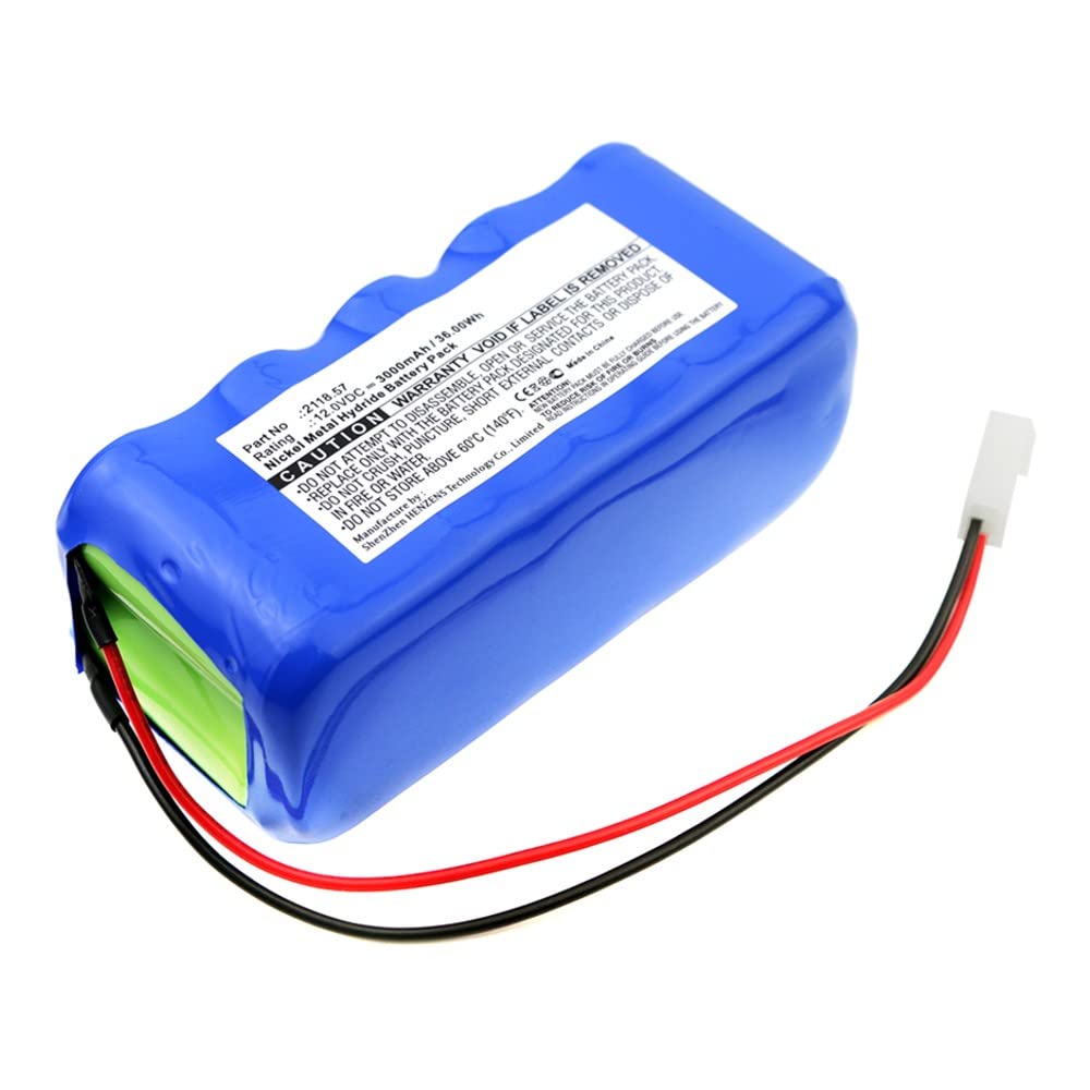Synergy Digital Equipment Battery - Ni-MH 12V 3000mAh Replacement for AEMC 2118.57 | Power Supply for Electrical Testing Equipment & Industrial Instruments