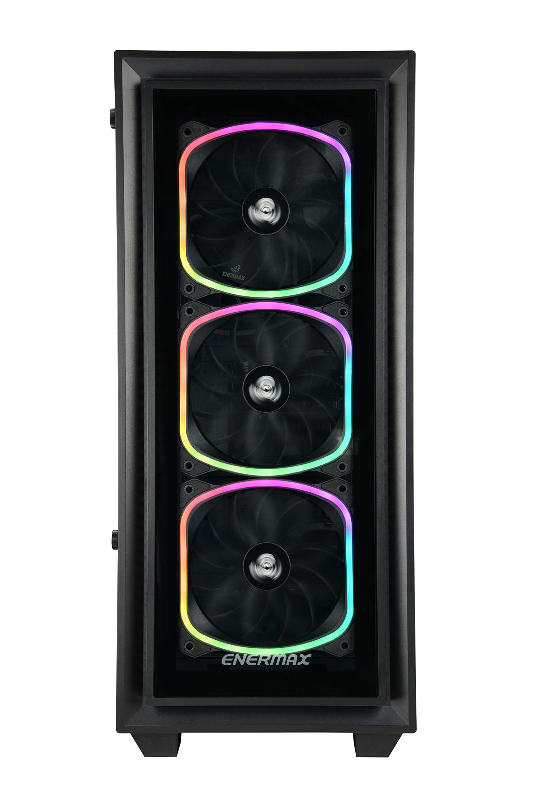 Enermax Starryfort SF30 Gaming PC Case - Tempered Glass ARGB Mid Tower with 4 Pre-Installed A-RGB Fans (ECA-SF30-M1BB-ARGB) | Perfect for Custom RGB Gaming Rigs & Streaming Setups