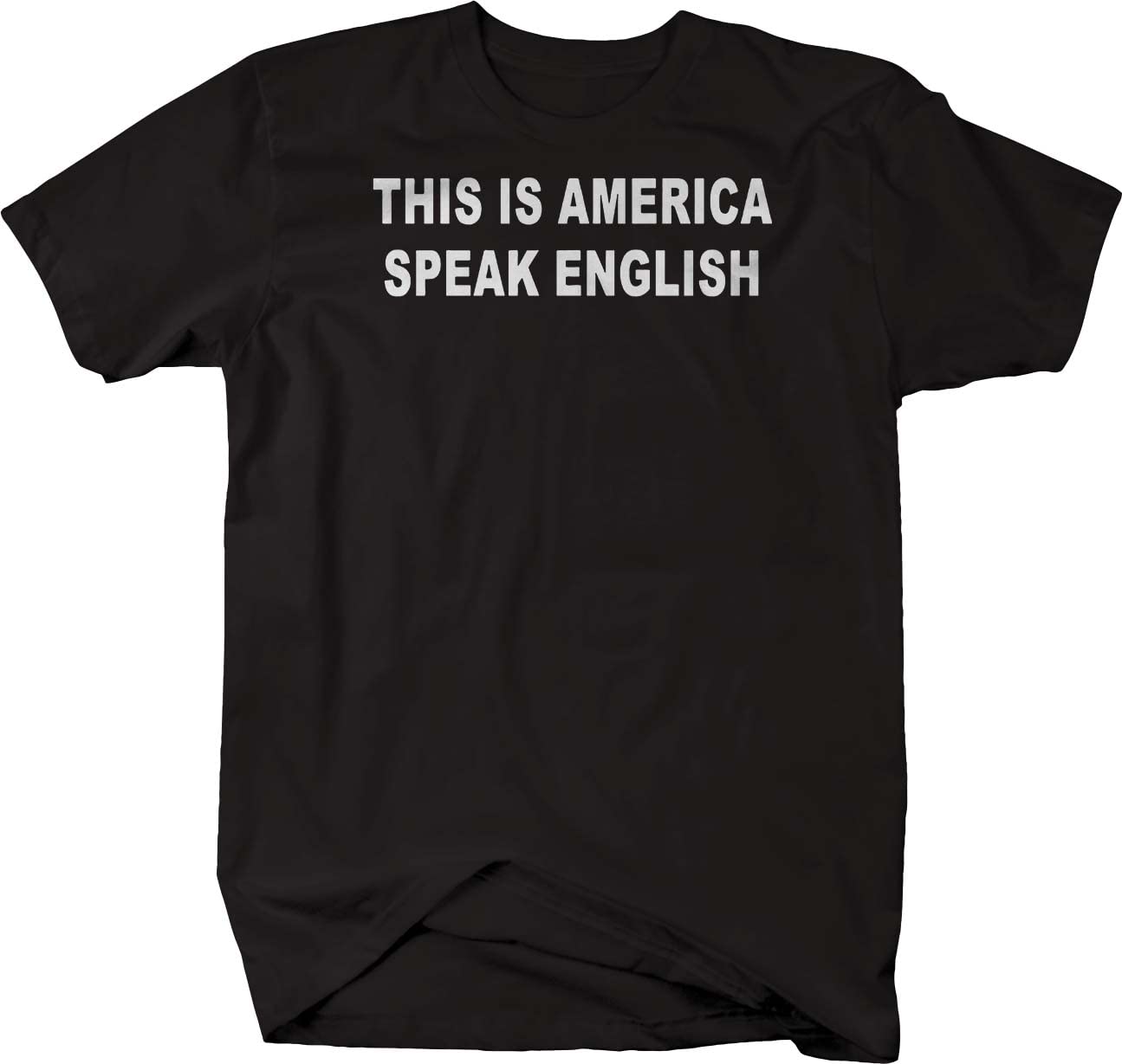 EVH Prints Patriotic T-Shirt - 'This is America Speak English' USA Flag Design - Perfect for 4th of July, Independence Day & American Pride Events