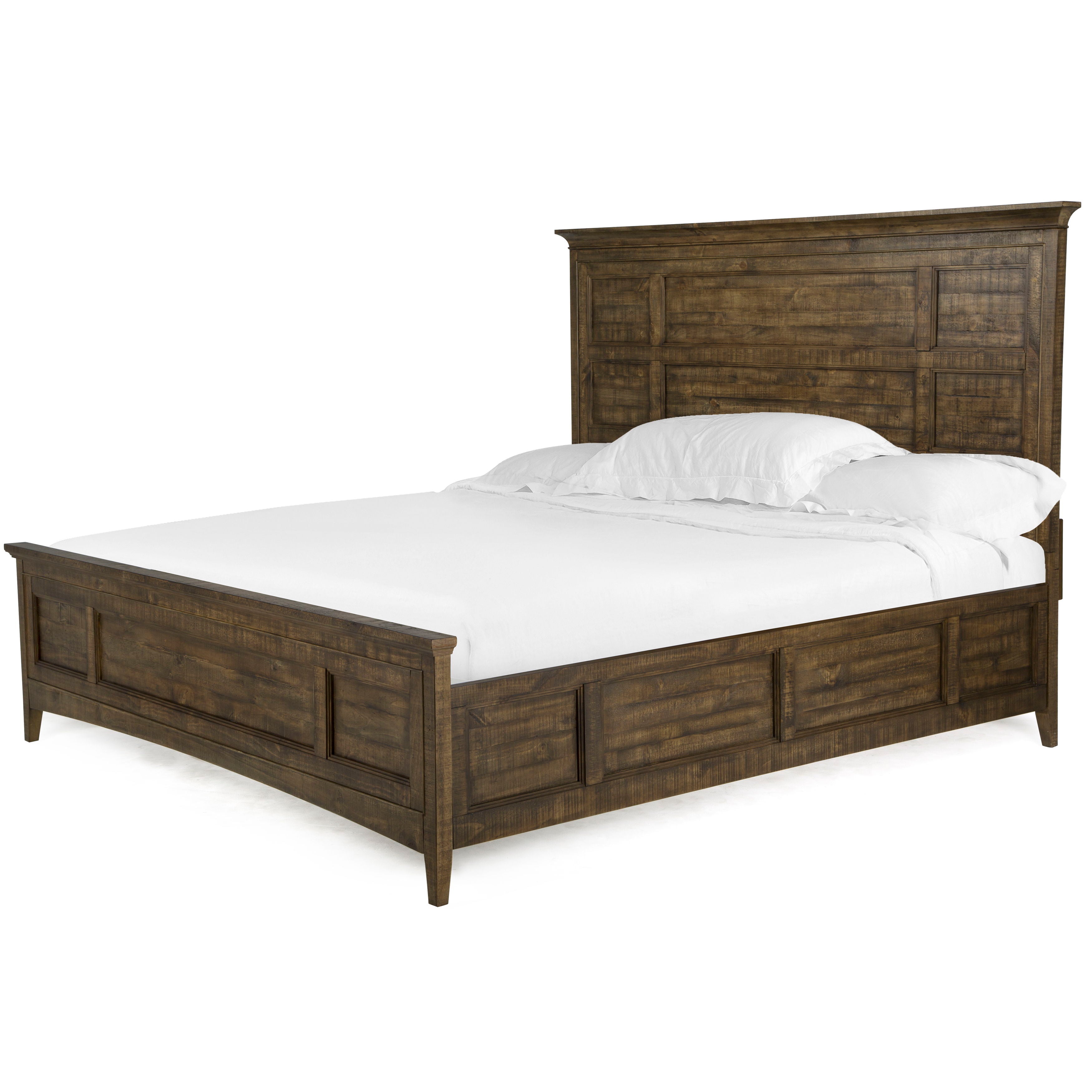 Bay Creek Complete Panel Bed with Regular Rails - Queen Size Wooden Bed Frame for Master Bedroom & Guest Room