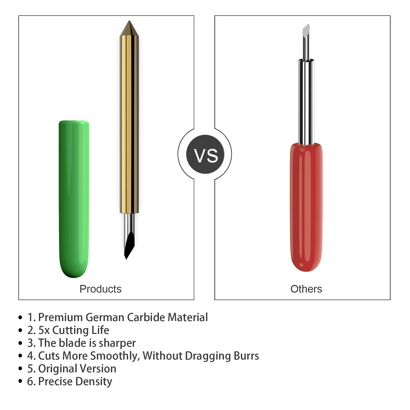 Premium Fine Point Replacement Cutting Blades for Cricut Explore Air 2/Explore 3 & Maker/Maker 3 - Compatible with Lightweight to Medium Weight Materials - Perfect for Vinyl, Cardstock, Paper Crafts and DIY Projects