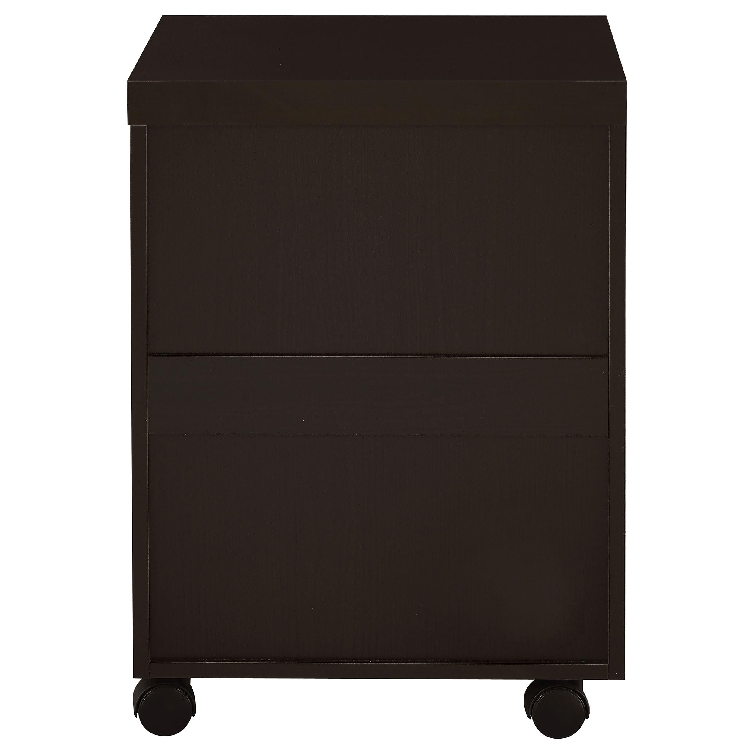Skylar 3-Drawer Mobile File Cabinet by Coaster Furniture - Cappuccino Finish, 800894 - Perfect for Home Office, Dorm Room & Small Space Organization