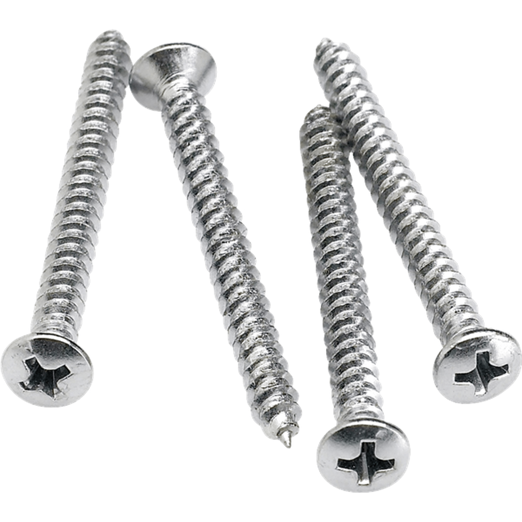 Fender Guitar Neck Mounting Screws - Chrome Plated (4 Pack) | Replacement Hardware for Electric & Bass Guitars | Perfect for DIY Repairs & Upgrades