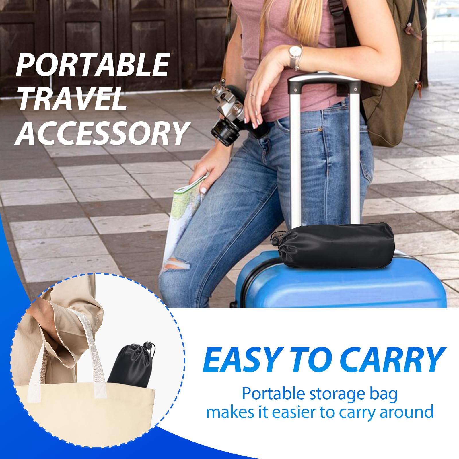 Airplane Foot Hammock for Travel - Adjustable Flight Foot Rest for Long Flights - Comfortable Leg Support for Women & Men - Perfect Travel Accessory & Gift Idea | Use on Planes, Trains & Road Trips