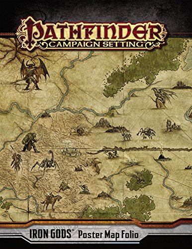 Pathfinder RPG Iron Gods Poster Map Folio - Fantasy Tabletop Gaming Accessory for Campaign Settings & World Building