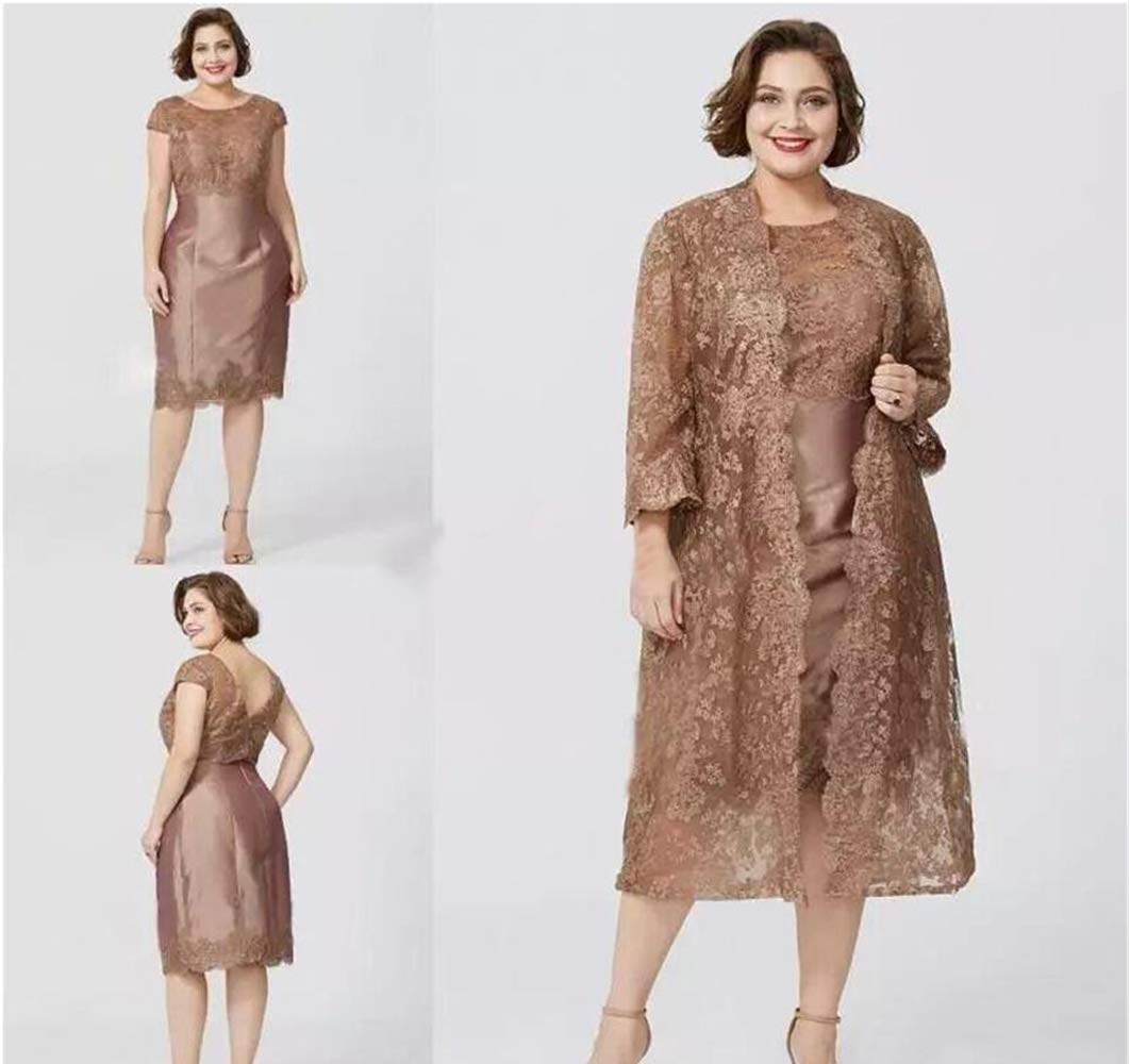 Elegant Mother of The Bride Dress with Illusion Jacket & Jewel Appliques - Long Sleeve Sheath Formal Gown Knee Length - Perfect for Weddings, Receptions & Special Occasions
