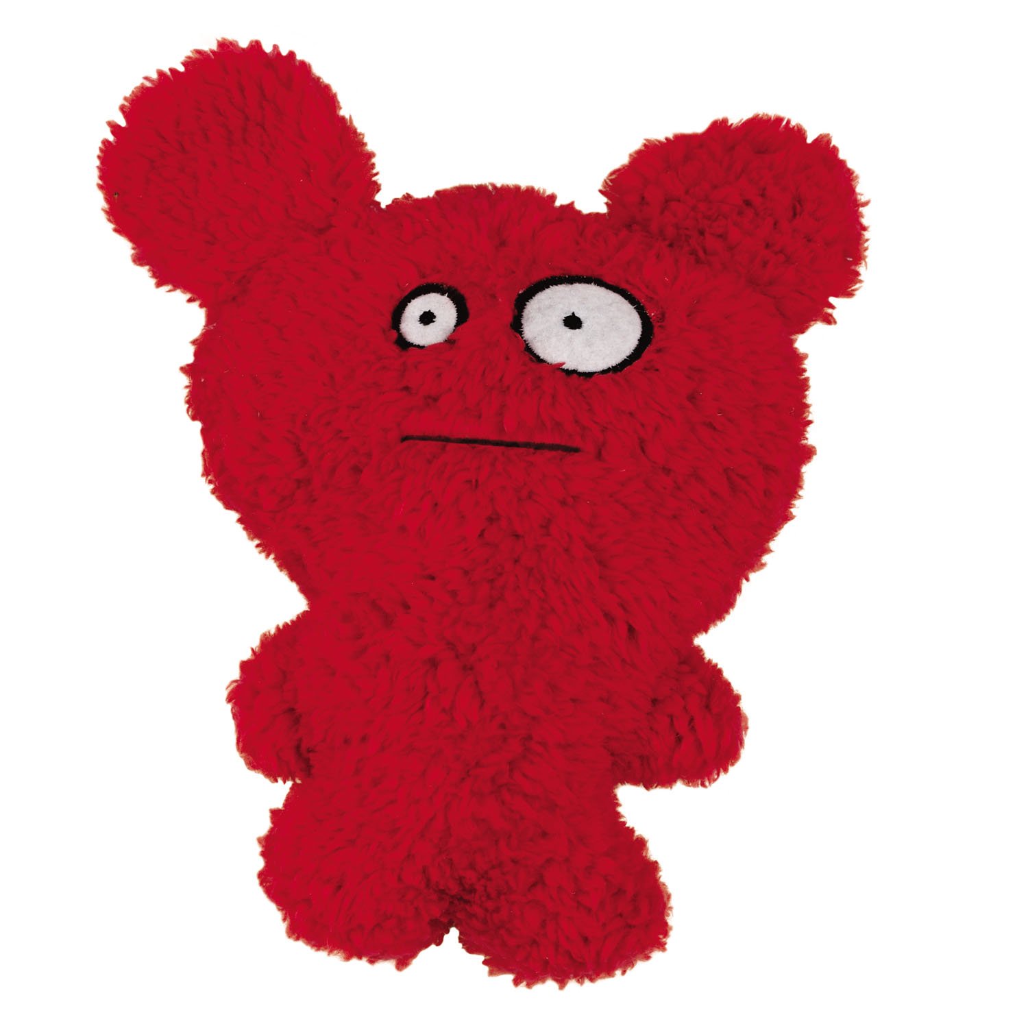 Furzies 6-Inch Plush Dog Toy with Squeaker - Soft & Durable Red Chew Toy for Small & Medium Dogs - Perfect for Playtime, Training & Cuddling