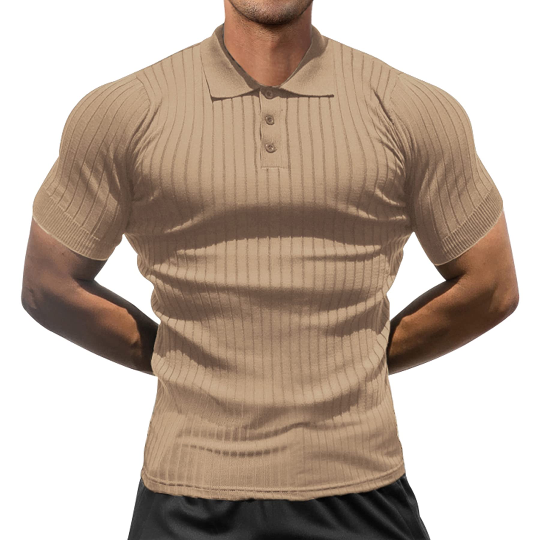 Zando Men's Slim Fit Short Sleeve Polo Shirt - Classic Plain Golf Shirt for Casual & Athletic Wear - Perfect for Golf, Tennis, Business Casual and Everyday Outfits