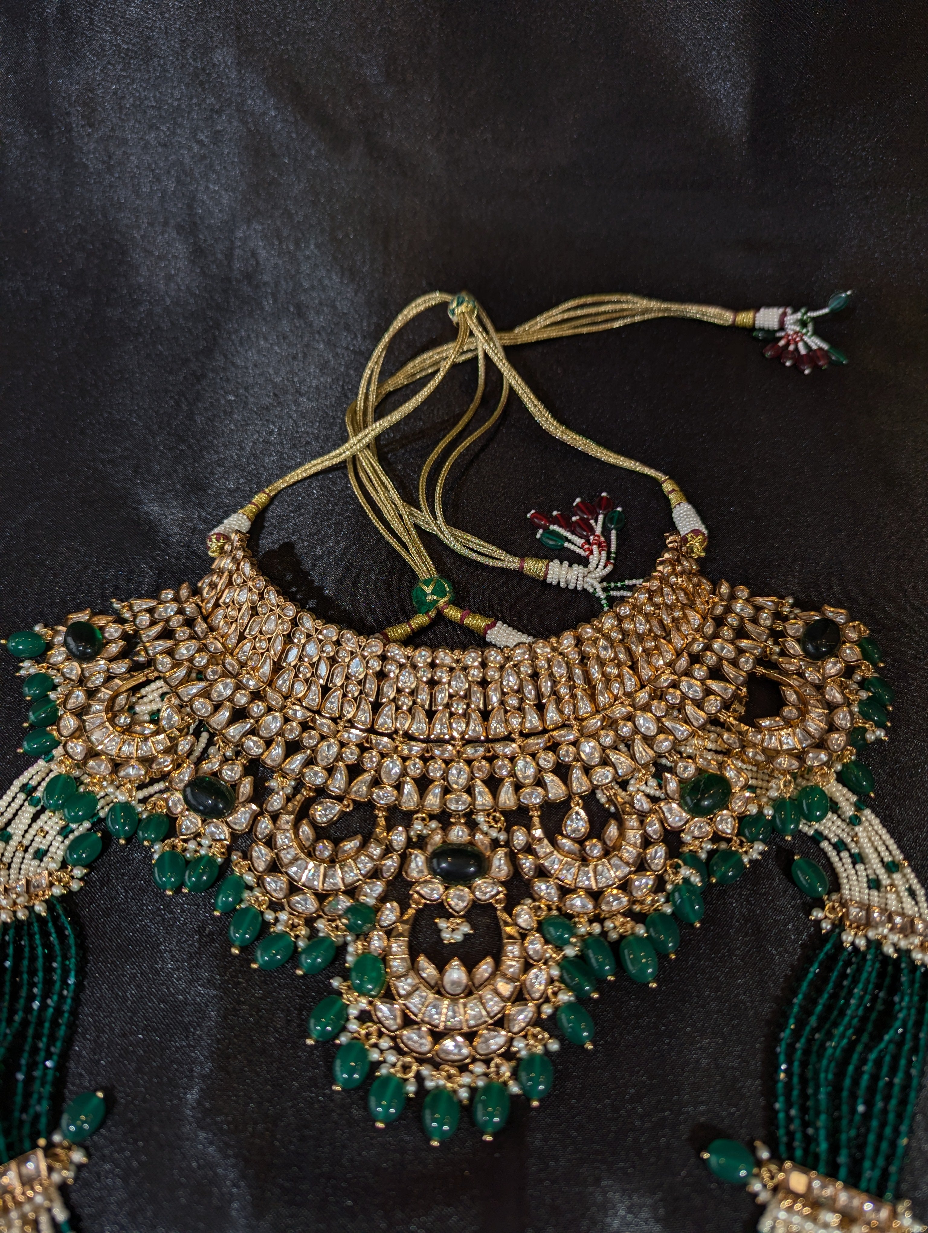 Ayesha Kundan Bridal Jewelry Set - Indian Wedding Necklace, Earrings & Maang Tikka - Perfect for Bridal Dressing, Mehendi & Sangeet Ceremonies