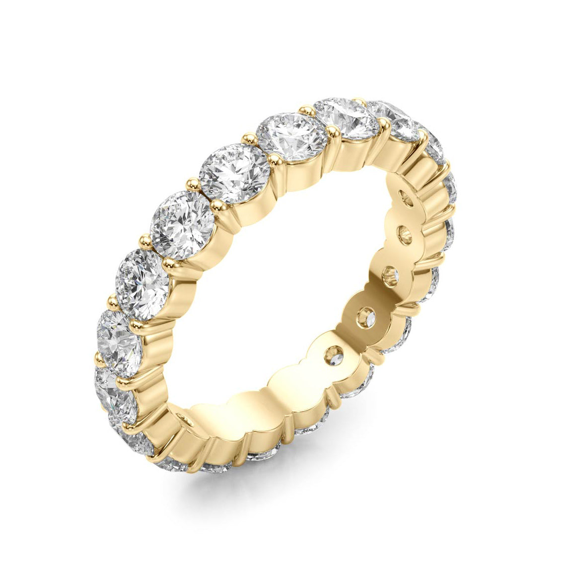 3.0 Carat Round Diamond Eternity Wedding Band - Shared Prong Setting Engagement Ring for Women, Perfect for Anniversaries, Proposals & Special Occasions