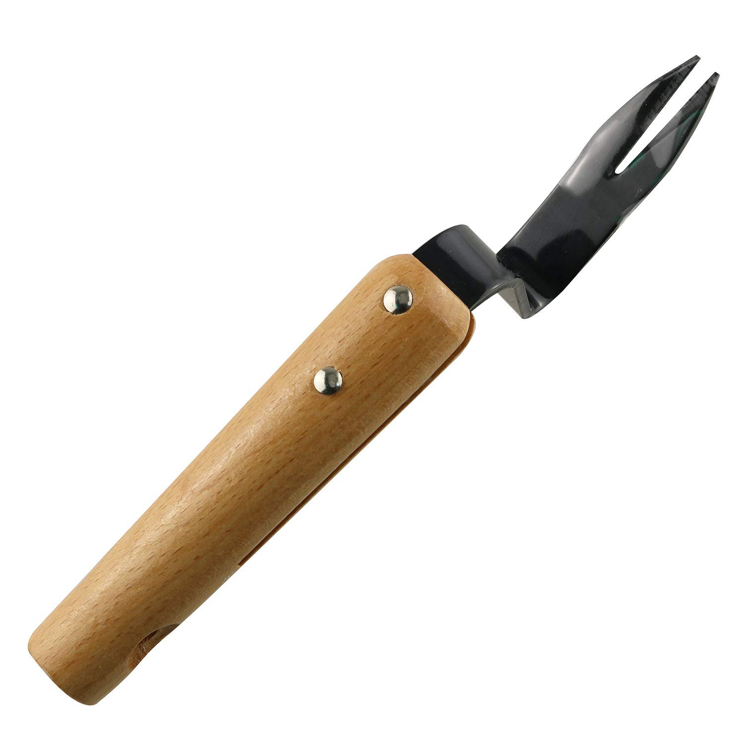 Premium Carbon Steel Garden Weeding Tool - Heavy Duty Root Remover with Ergonomic Wooden Handle - Perfect for Vegetable Gardens, Flower Beds & Lawn Maintenance