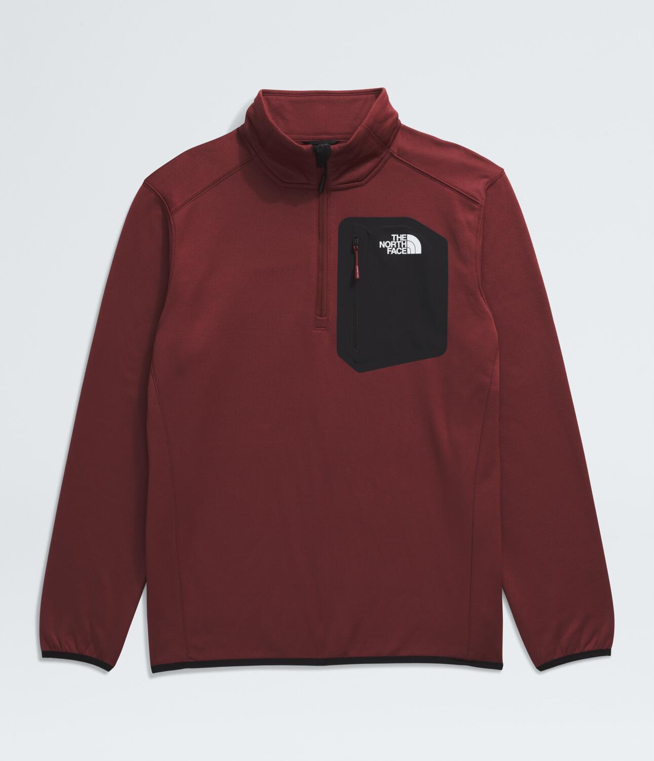 Men's Crest 1/4 Zip Fleece Jacket - Lightweight Warm Pullover for Outdoor Activities & Casual Wear | NF0A897D