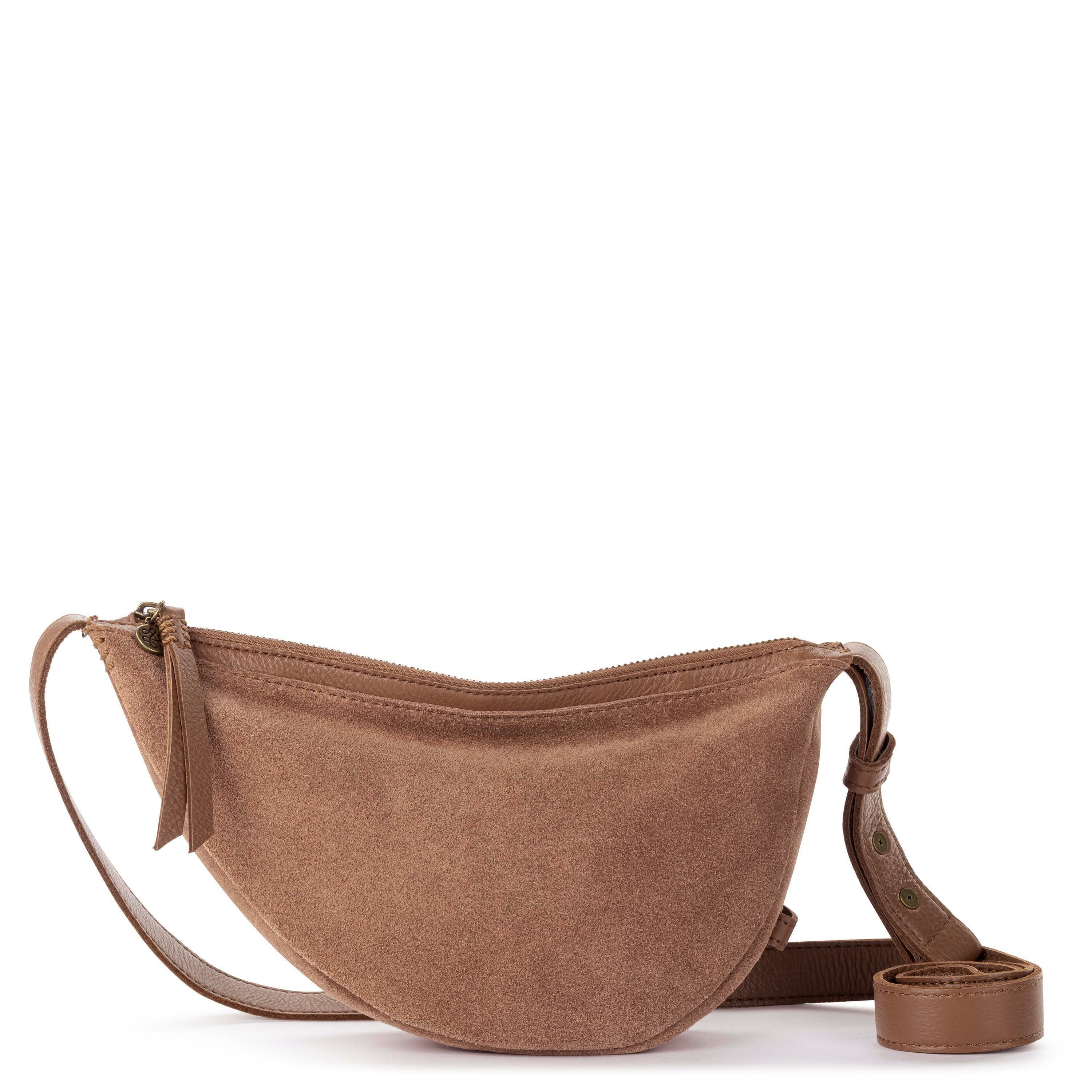 Premium Leather Tess Sling Bag in Tobacco Suede - Stylish Crossbody Purse for Women, Perfect for Daily Use, Travel & Casual Outings