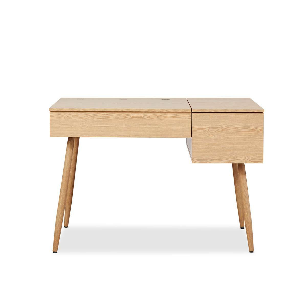 Leia Natural Makeup Vanity Table with Mirror - Perfect for Bedroom, Dressing Room & Beauty Salon
