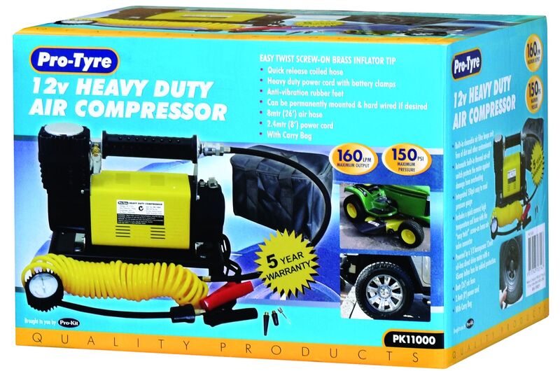 12V 150PSI Heavy Duty Air Compressor - 160LPM High Flow Portable Tire Inflator for Cars, Trucks & Bikes - Perfect for Roadside Emergencies & Garage Use