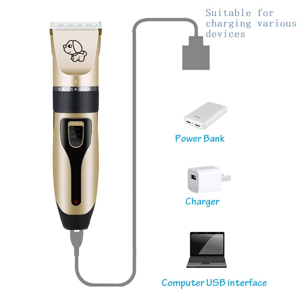 Mikayoo Professional Pet Grooming Clippers - Rechargeable Electric Dog & Cat Hair Trimmer Kit for Home Use | Gentle & Quiet Pet Shaver for Dogs, Cats, Small Animals | Perfect for Bathing, Shedding & Grooming Sessions